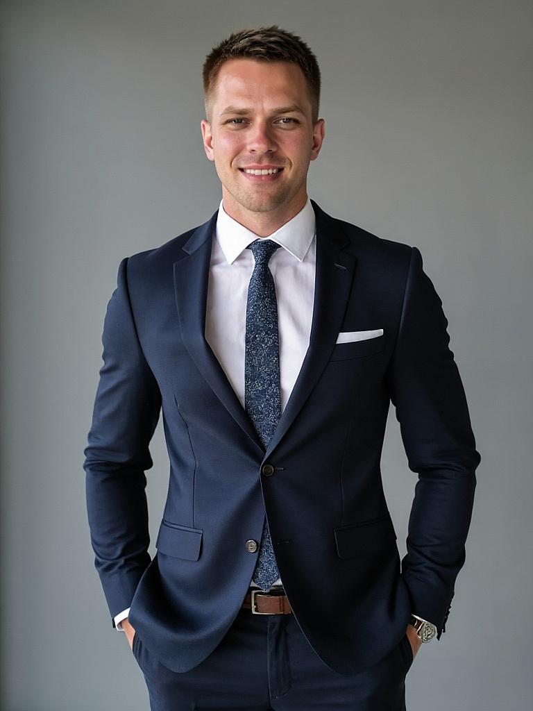 Przerobione zdjęcie AI - elegancki portret ze zwykłego selfie
