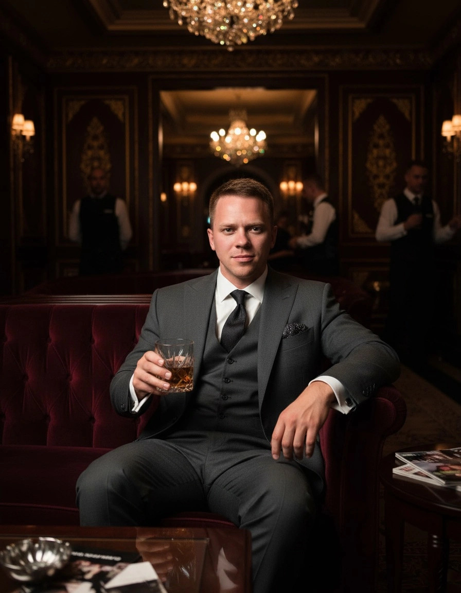 Przykład profesjonalnego męskiego zdjęcia portretowego