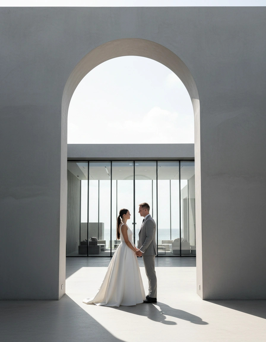 Przykład romantycznego zdjęcia ślubnego